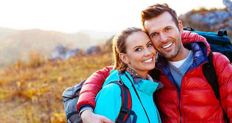 Happy Couple Hiking