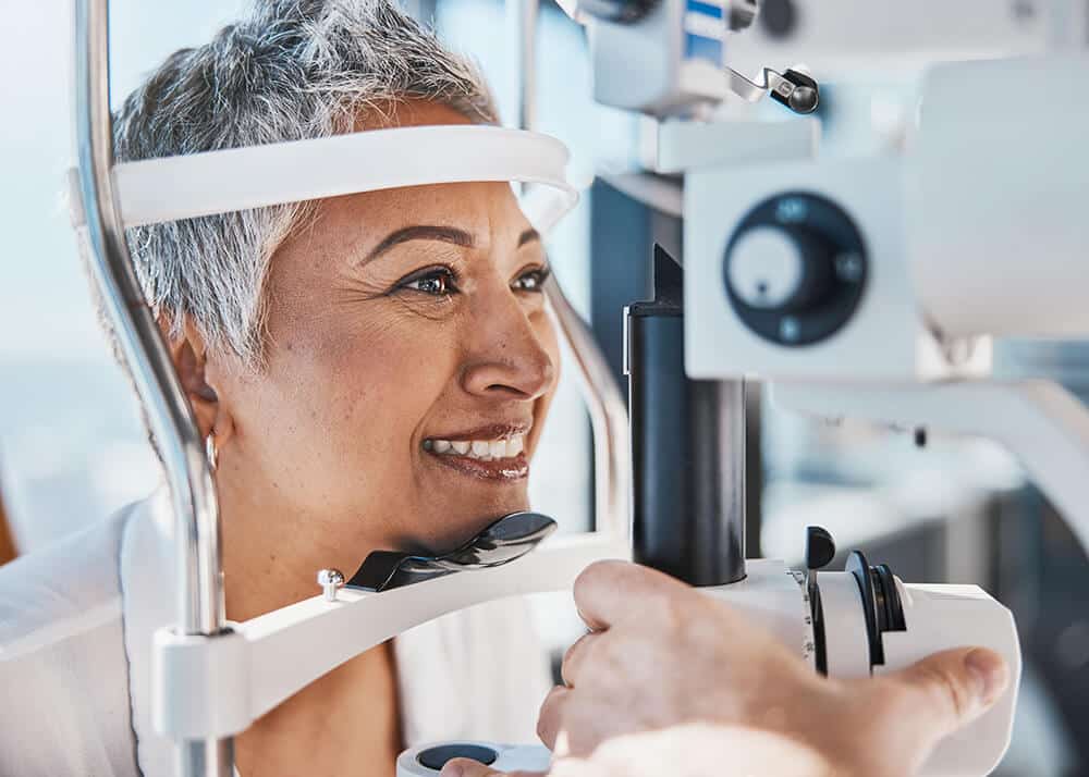 Woman Having an Eye Exam